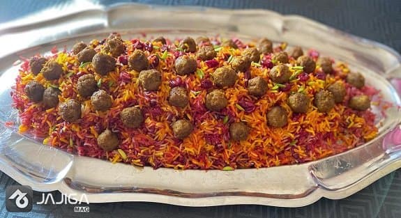آلبالو پلو شیرازی