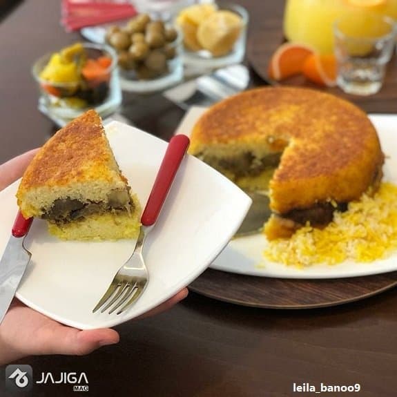 ته چین بادمجان شیرازی